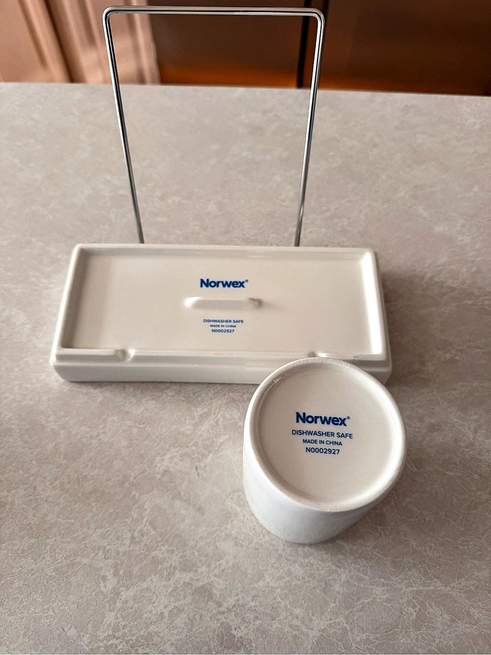 Norwex Porcelain Sink Organizer White